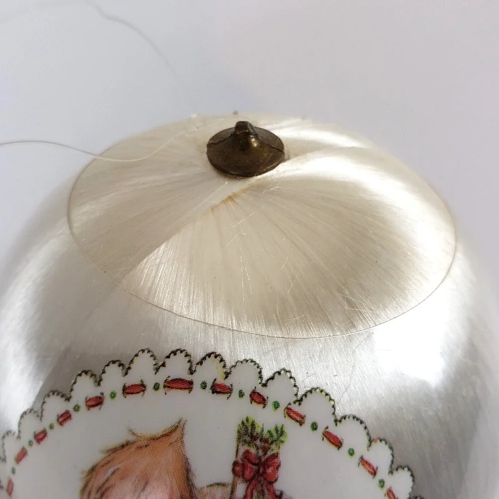 Vttg Precious Moments 1976 Silk Wrapped Hallmark Vintage Christmas Ornament XMAS